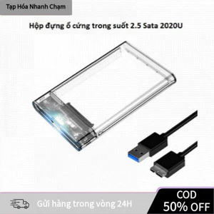 HDD Box Trong Suốt 2.5" USB 3.0 – Gắn Được Ổ 2TB, Cổng SATA III, Vỏ Cứng Nắp Trượt, Dễ Dàng Lắp Ráp