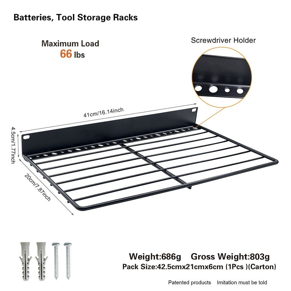 Giá đỡ dụng cụ điện HWAIDY, giá treo tường, phụ kiện bền bỉ, tổ chức dụng cụ cầm tay nhà để xe