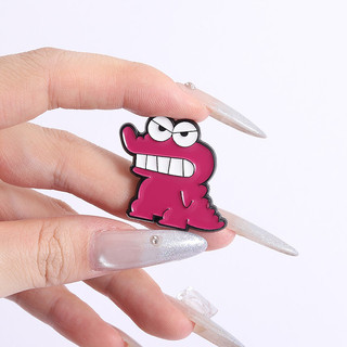 Phụ kiện quần áo Crayon Shin-chan và Waniyama-san màu hồng, bộ sưu tập pin ba lô đáng yêu làm quà tặng