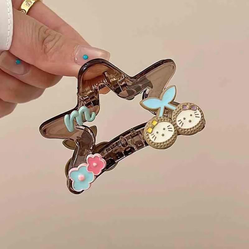 Kẹp tóc hai mặt cho bé gái lên mái updo, kiểu dáng đáng yêu như nhân vật Kitty Cat và cá Mập,series ngọt ngào và mát mẻ