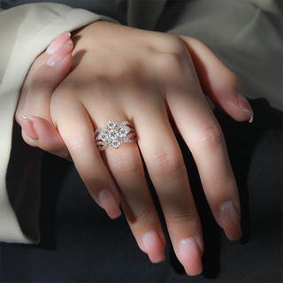 Nhẫn nữ kim cương zircon hình học phong cách châu Âu và Mỹ