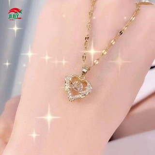 Vòng cổ thép titan hình trái tim - Dây chuyền xương đòn sang trọng và thanh lịch
