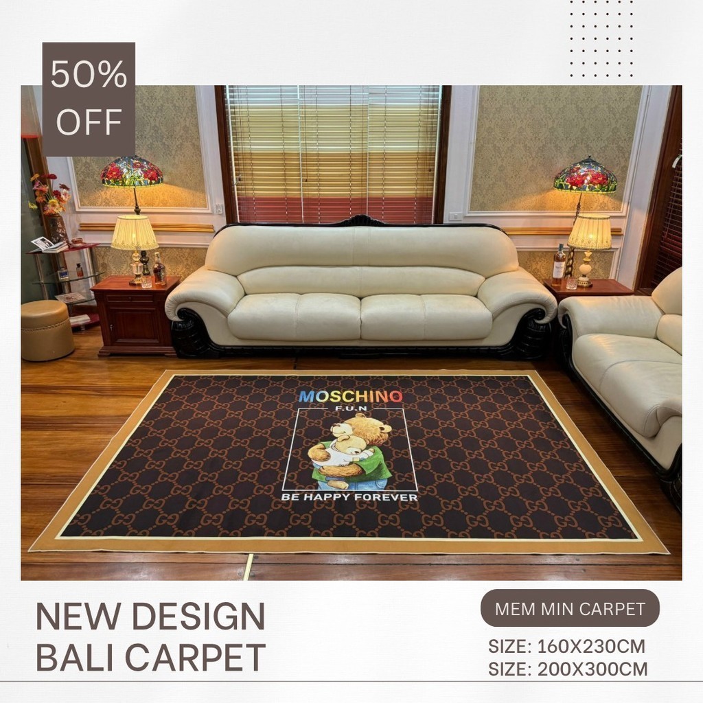 (THB02) Thảm Bali Trải Sàn Phòng Khách Cao Cấp Dày Dặn Họa Tiết Sang Trọng - MemMinCarpet