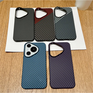 [Jlk] Vỏ giáp PC họa tiết sợi Carbon sang trọng cho Huawei Pura 70 Pro Plus P70 Vỏ bảo vệ chống sốc siêu cứng