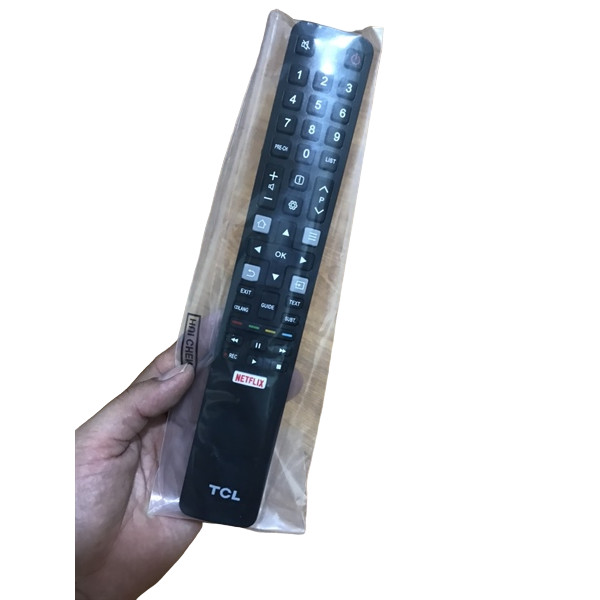 tay điều khiển remote từ xa tivi TCL dài dẹt hàng tốt-kèm pin-tay đầu bấm tivi TCL dài dẹt hàng tốt