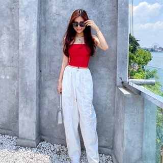 Áo Quây Croptop cho nữ A136 Gladimax Thun cotton dày dặn, co giãn, phong cách trẻ trung năng động