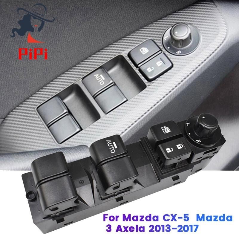 Nút điều khiển công tắc nâng cửa sổ điện bên tài xế BKC3-66-350A cho Mazda CX-5 13-16 Mazda 3 Axela 2014-2017 BKC366350Phụ kiện