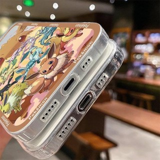 Ốp điện thoại hoạt hình Pokemon Pikachu Gengar Eevee cho Samsung Galaxy S24 S23 S22 S21 Plus Ultra S23FE Vỏ điện thoại trong suốt bằng silicon Anime dễ thương