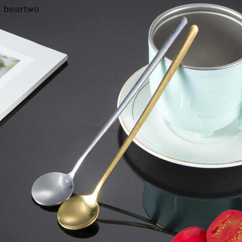 < Beartwo > 1 Chiếc Thìa Inox Lớn Tay Cầm Dài Thìa Nhà Bếp Dao Kéo Cơm Bánh Bao Cháo Muỗng Canh Nhà Hàng Bộ Đồ Ăn Đẹp
