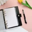 Bộ tách phân loại trang GETVOW, Chỉ số giấy tách A5 A6 màu trắng đen, Thẻ lập chỉ mục Trang sổ tay trong suốt 6 lỗ tab trang chỉ mục