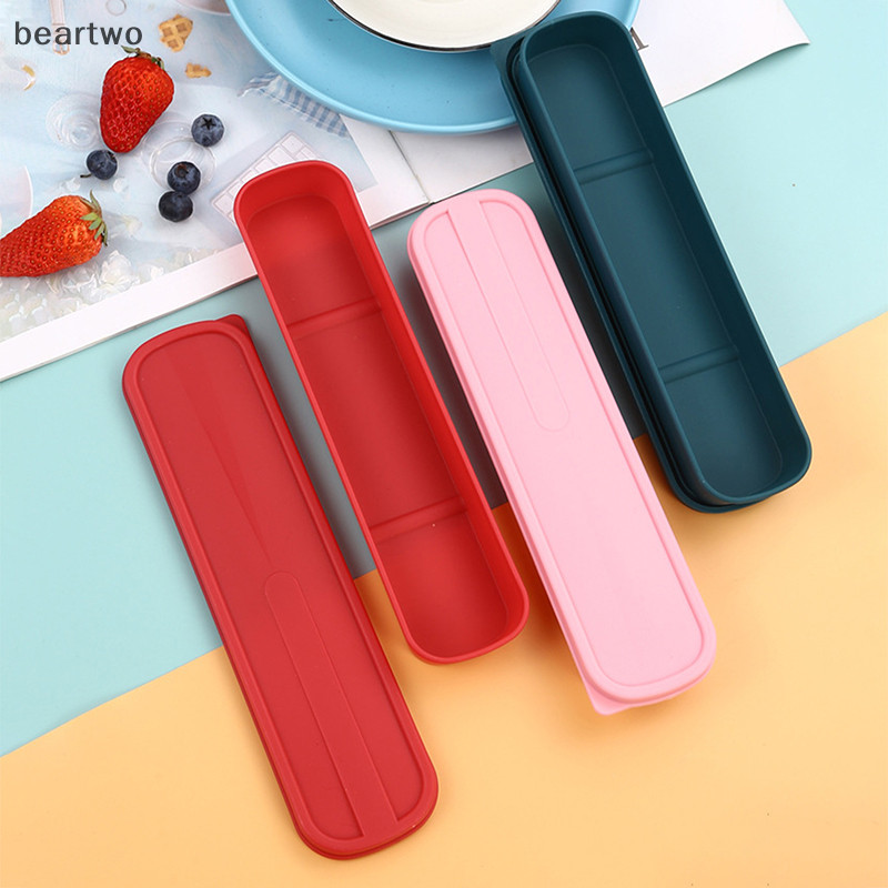 < Beartwo > Hộp đựng bộ đồ ăn Hộp đựng dao kéo dạng lật di động Thân thiện với môi trường Hộp lưu trữ thìa đũa chống rơi Đẹp