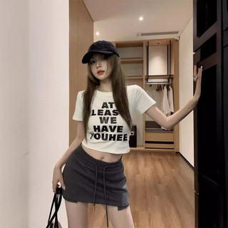 Áo thun Baby tee croptop in chữ ngọt ngào hottie dáng ôm ngắn hở rốn