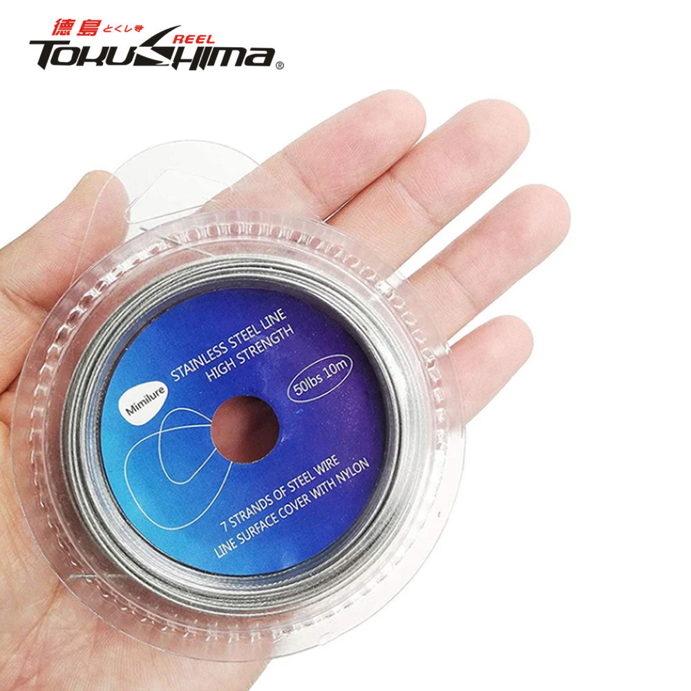 10lb ~ 200LB Nhà lãnh đạo câu cá Thép không gỉ Dây cá Phụ kiện mạnh mẽ 7 Dây bện Dây thép câu cá