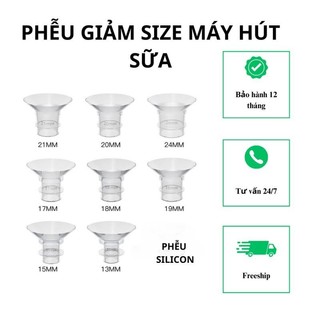 Đệm giảm/hạ size phễu máy hút sữa, cup hút sữa rảnh tay Maymom tương thích với Spectra, Medala và các máy phễu cổ dài