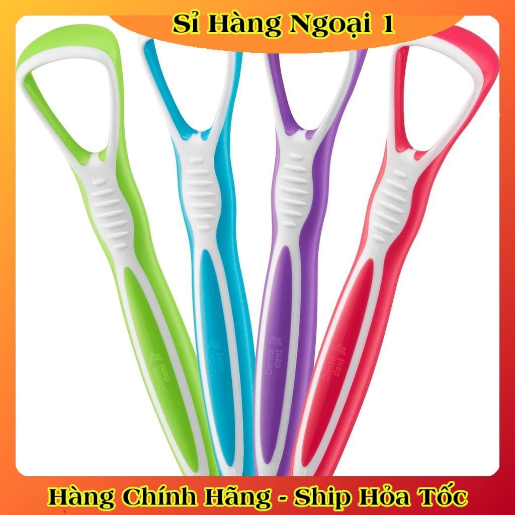 Cây cạo lưỡi, vệ sinh lưỡi Dontodent bằng nhựa, cao cấp, cho người lớn của Đức - Đủ Bill