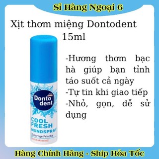 [DATE MỚI ĐỦ BILL] XỊT THƠM MIỆNG DONTODENT 15ML KHÁNG KHUẨN CỦA ĐỨC