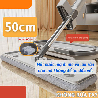 Cây lau sàn Bunnies thùng xô lau nhà vắt tự động lau khô lau ướt thiết kế đầu lau xoay 360 độ