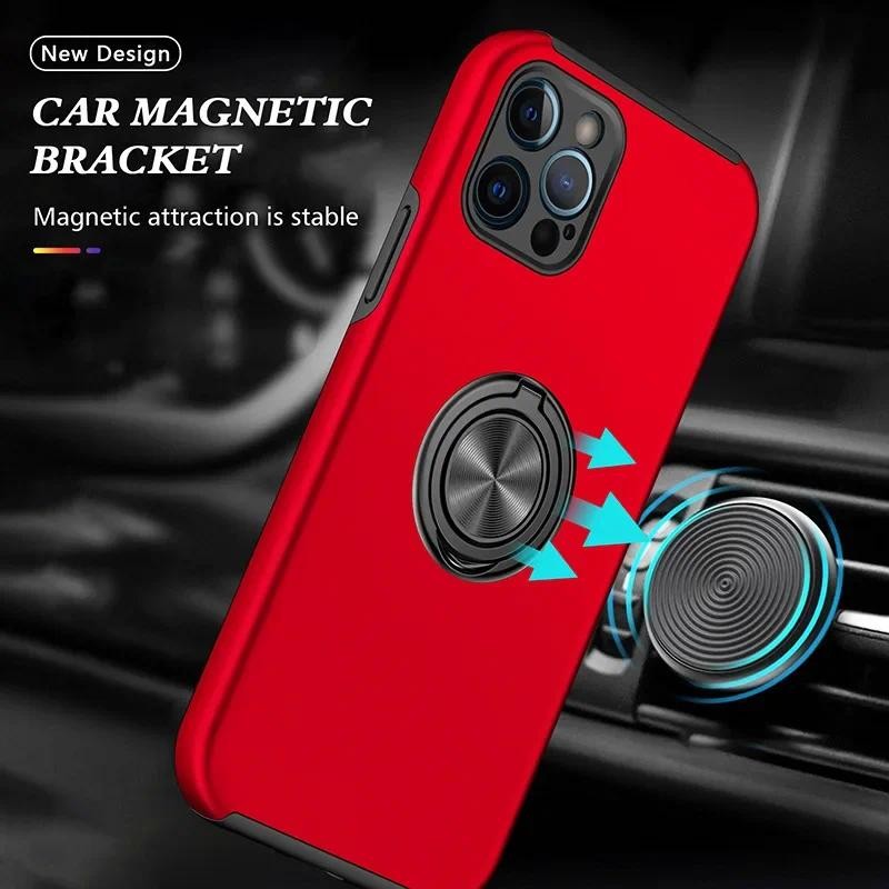 16 Plus Giá Đỡ Nhẫn Nhựa Vỏ Cứng Ốp Lưng Điện Thoại IPhone 16 15 14 13 12 11 Pro Max XS X XR 7 8 Vỏ Chống Sốc