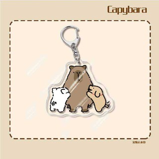 Capybara capybara móc khóa mặt dây chuyền acrylic hoạt hình dễ thương sáng tạo học ba lô đính quà tặng