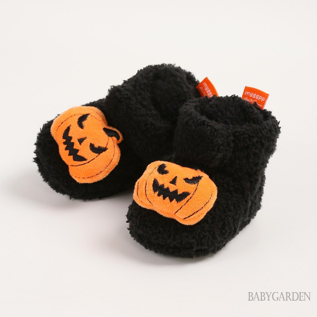 Baga-baby Halloween Booties Dép Mềm Chống Trơn Trượt Thu Đông Ấm Áp Trẻ Sơ Sinh Giày Tập Đi Đầu Tiên
