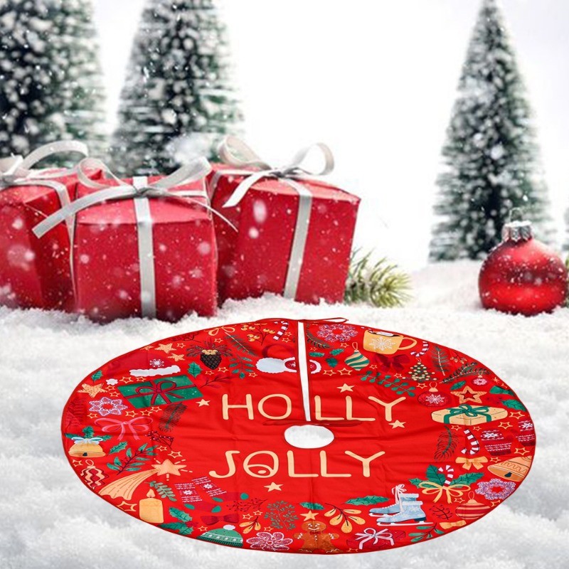 Trang trí váy cây thông Noel - Thảm lót thảm cây thông Noel - Sáng tạo, Phim hoạt hình, dễ thương, thủ công tròn - Trang trí tiệc lễ hội Supplie - Thảm lót thảm cây Giáng sinh