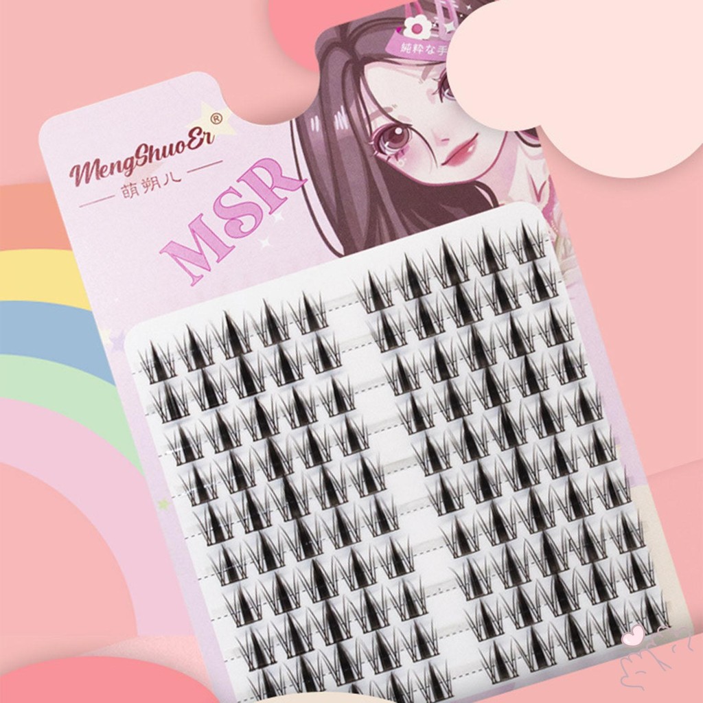 IOIIK 3/510 Row--Cụm mi DIY Cụm nối mi Cụm lông mi Lông mi uốn cong phân đoạn Wispy Cụm lông mi giả