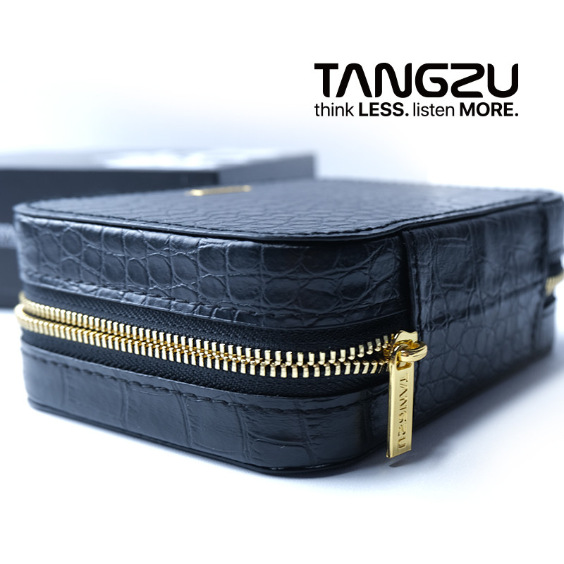 Tangzu Túi đựng tai nghe màu đen MAX HIFI Hộp đựng phụ kiện lưu trữ cho IEMs Bộ điều hợp âm thanh Đầu tai và cáp Bajie Xuânwu Cổng