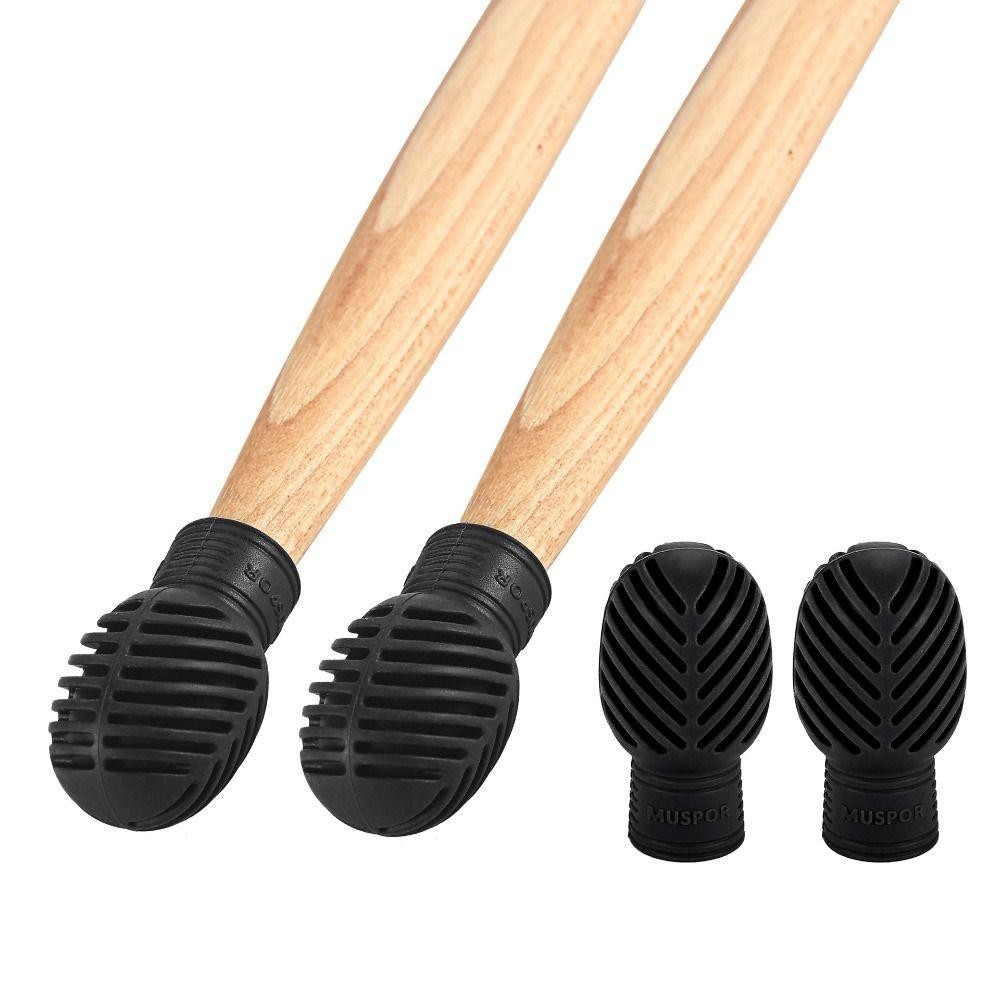 Đầu gậy trống ODAKA, Đầu thực hành cần trống im lặng bằng silicon, 2 chiếc giảm chấn Tắt tiếng Phụ kiện gõ cho người mới bắt đầu