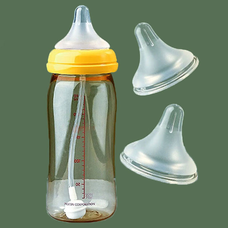 Núm xoắn ốc Núm ti siêu mềm Núm ti cổ rộng/hẹp thay thế cho bình sữa Cổ rộng silicone mềm núm vú núm vú silicon mờ