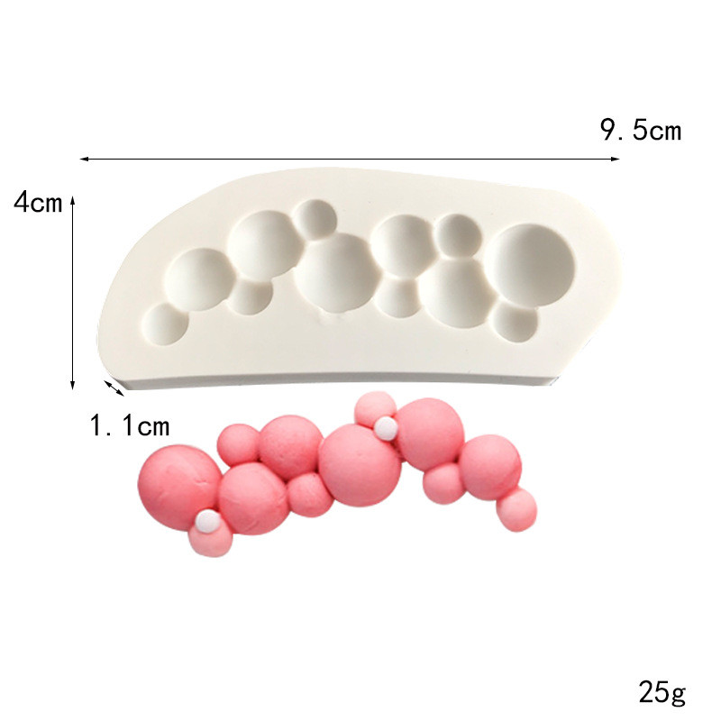 Dây gai dầu Tua Rua Vòm Nơ Bong Bóng Hình Bán Nguyệt Mô Hình Khuôn Silicon Khuôn Socola Fondant Bánh Trang Trí Khuôn