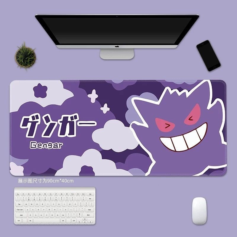 Miếng Lót Chuột Dễ Thương Pokemon Go Pikachu Psyduck Squirtle Gengar Hoạt Hình Bàn Phím Máy Tính Lớn Để Bàn Thảm Cho Người Lớn Trẻ Em Học Sinh Viết Bàn Thảm Cao Su Độ Dày 3 Mm