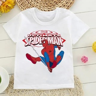 Dễ Thương Ngộ nghĩnh Hoạt Hình Siêu Anh Hùng Người Nhện Áo Thun Cho Trẻ Em Bé Trai Bé Gái Đồ Họa Áo Tay Ngắn