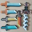 20cm-75cm thế giới của tôi EVA bọt kim cương pickaxe Súng rìu hamaxe kiếm Mô hình đồ chơi trẻ em Quà tặng Minecraft trò chơi hành động hình đồ chơi đạo cụ cosplay Xmas Quà Tặng