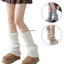 Treeling Màu Trơn Dây Rút Chân Ấm Áp Cho Nữ Bé Gái Có Gân Đan Xoay Còng Boot Có Trên Bắp Chân Tất Cho Khiêu Vũ
