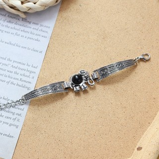 1 Chiếc Vòng Tay Đá Màu Retro Bohemian Cá Tính Kỳ Nghỉ Khí Chất Vòng Tay