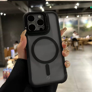 Mới 16 Pro Max có giá đỡ màng kính ống kính màu xanh lá cây mờ tương thích với iPhone 11 12 13 14 16 15 Pro Max 16plus 14plus 15plus có nắp lưng cứng từ tính