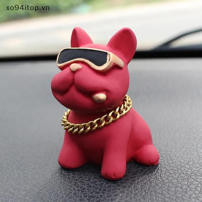 Xoitop Đồ trang trí xe Bulldog chống mài mòn Cảm giác thoải mái Chất liệu nhựa Bảng điều khiển ô tô Trang trí phụ kiện ô tô Trang trí nội thất VN
