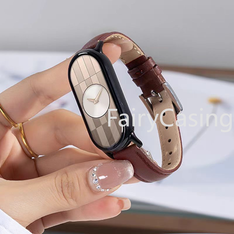 Dây Da Mới Cho Xiaomi Mi Band 10 9 8 NFC Vòng Tay Thay Thế Dây Đeo Tay Miband 7 6 5 4 3 Correa Dây Đeo Cổ Tay