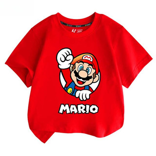 Áo thun lấy cảm hứng từ trò chơi Super Mario Bros Mario Luigi dành cho trẻ em và học sinh có kích cỡ