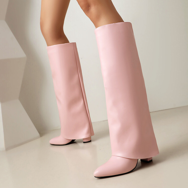 Giày bốt ống quần Đế Xuồng Mũi nhọn phong cách Âu Mỹ cỡ 35-44 bốt nữ HOT GIRL thiết kế mẫu mới thu đông Bốt thời trang