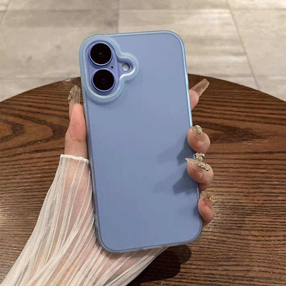 Ốp Điện Thoại Sương Mù Màu Hồng Cho iPhone 17ProMax 16Plus 15 14 13 12 11 Bảo Vệ Toàn Diện Chống Sốc Bảo Vệ Vỏ Mềm