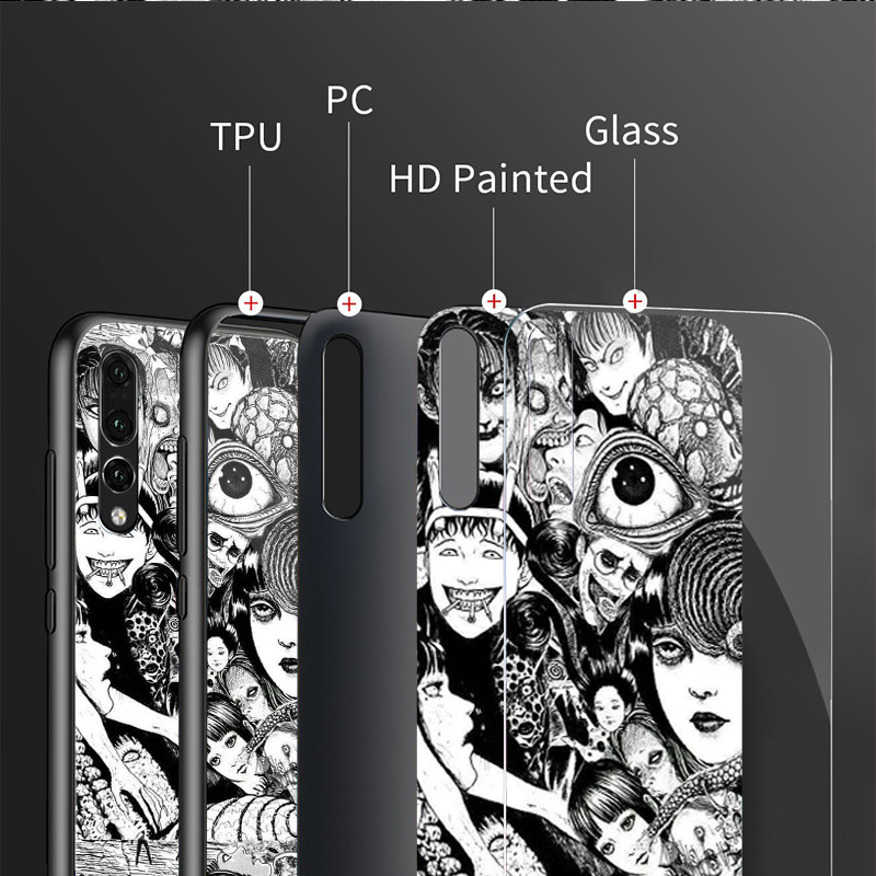 Junji ito Tomie Tees 01 Vỏ Điện Thoại Kính Cường Lực Cho IPhone 15 14 13 12 11 Pro XS Max Plus Mini X XR 8 7 6s SE2 / 3