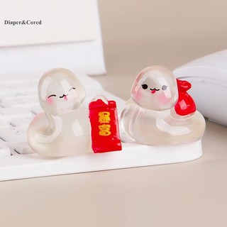 DIAPER & CORED 2025 Năm Rắn Vật Trang Trí May Mắn Dạ Quang Cung Hoàng Đạo Rắn Hình Micro Phong Cảnh Ô Tô Nội Thất Nhà Máy Tính Để Bàn Trang Trí Quà Tặng YTH