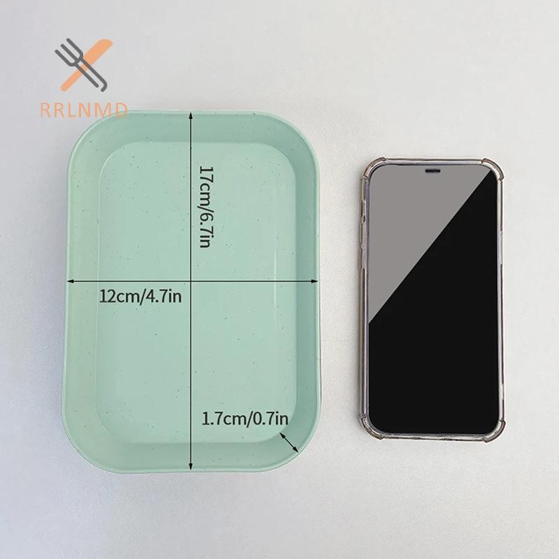 Rrlnmd > Khay đựng rơm lúa mì màu kẹo Trái cây Đồ ăn nhẹ Tấm để bàn Đồ lặt vặt Khay đựng đồ bằng nhựa Tấm vuông nhỏ Khay trang trí MỚI