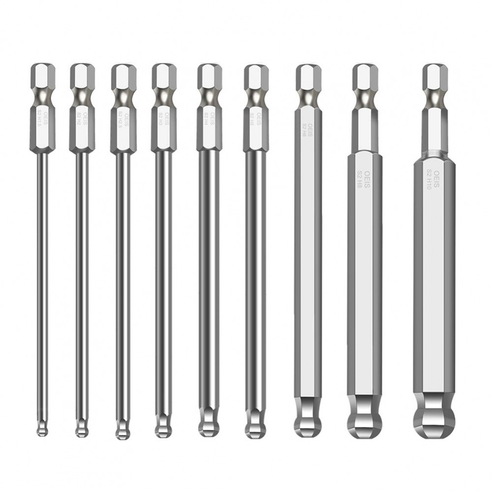 Bit tuốc nơ vít Trình điều khiển Bit Nam châm Thép hợp kim mét Độ chính xác cao 100mm