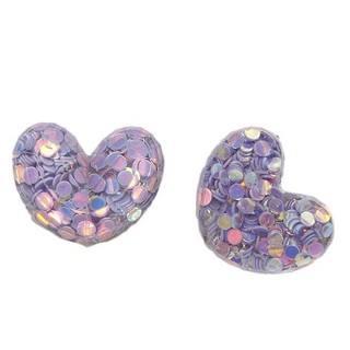 Dopamine Sequins Màu sắc ngọt ngào đa năng bông tai trái tim đào kẹp tóc nhãn dán ốp điện thoại phụ kiện DIY