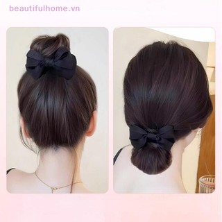 [Beautifulhome] Nơ Tóc Giả Thịt Viên Kẹp Nữ Tăng Lông Tơ Chất Lượng Cao Kẹp Tóc [Làm Đẹp]