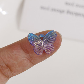 Symphony AB Gradient Acrylic bán trong suốt với dây treo hình bướm nhỏ Bông tai Trang sức mặt dây chuyền DIY phụ kiện thủ công bán buôn