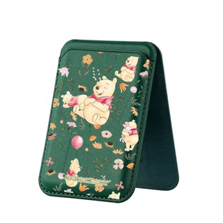 Happy Winnie The Pooh Họa Tiết Ví Cho iPhone 16 15 14 13 12 11 Pro Max Plus Thẻ Da Điện Thoại Cho Ốp Lưng Túi Bao