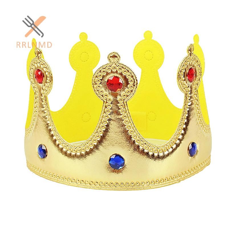 Rrlnmd Trẻ Em Vua Hoàng Đế Halloween Trang Phục Đỏ Áo Choàng Vua Hoàng Tử Áo Vương Miện Trẻ Em Sinh Nhật Cosplay Đạo Cụ Phụ Kiện MỚI